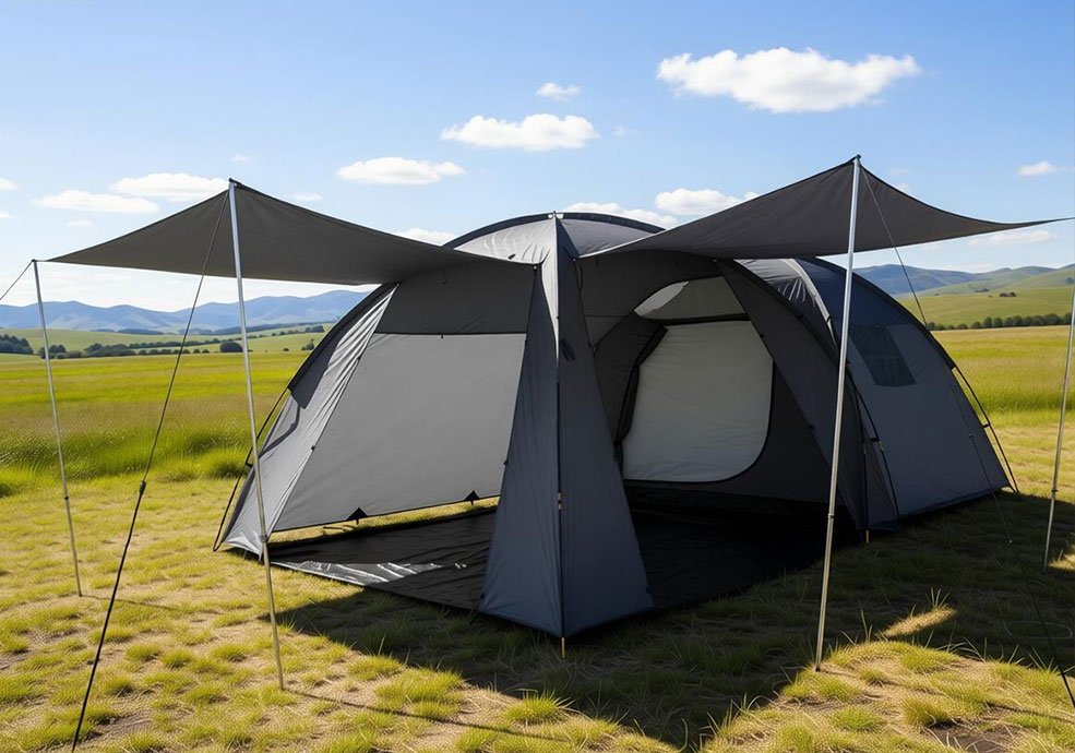5-6 person family waterproof double-layered camping tent