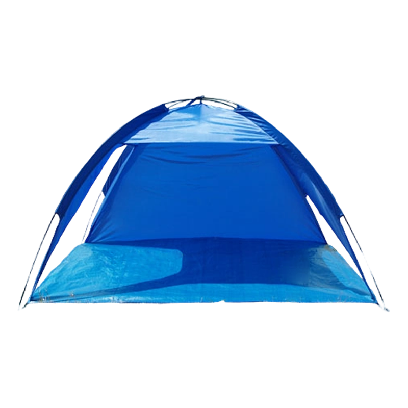 Beach tent with fiberglass pole