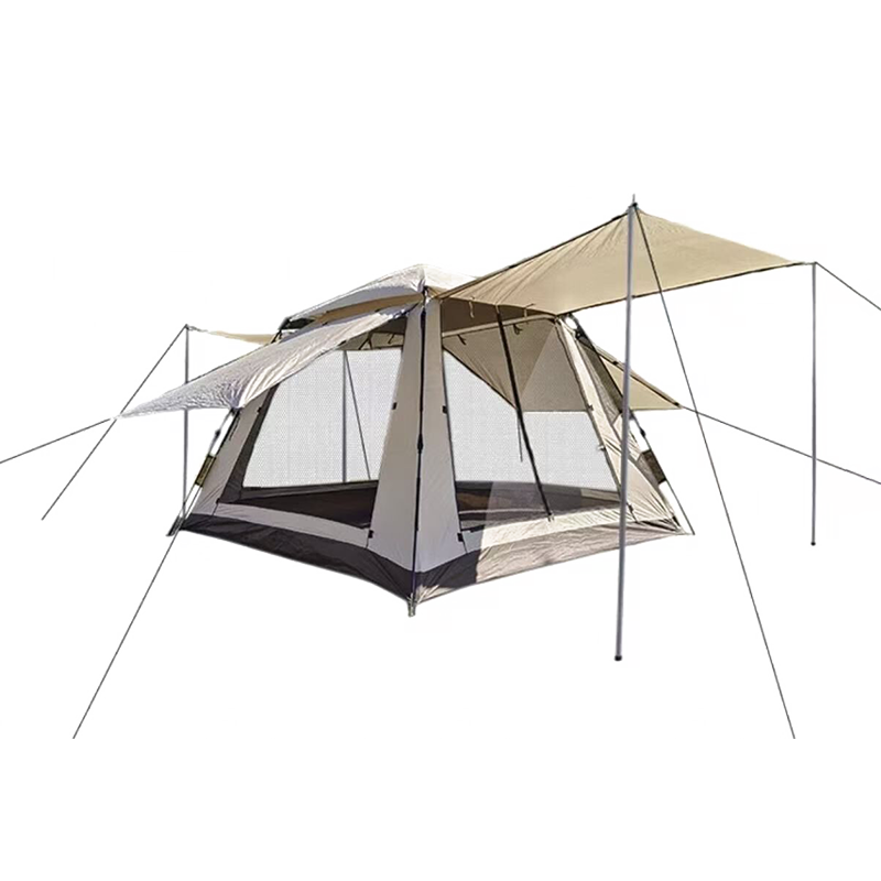 Automatic tent with windows on all four sides